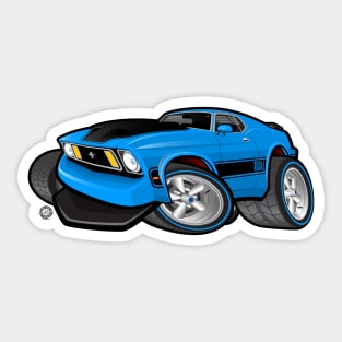 Mach 1 Blue Wheels Sticker